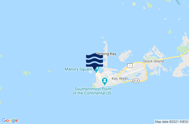 Key West Harbor Range channel, United States潮水