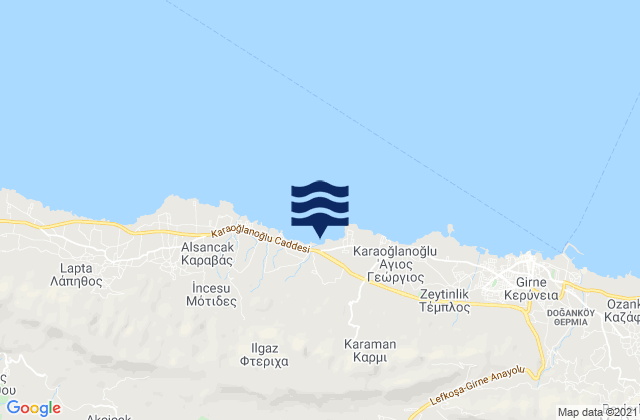 Kiomourtzoú, Cyprus潮水