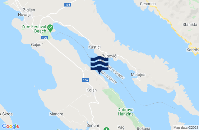 Kolan, Croatia潮水