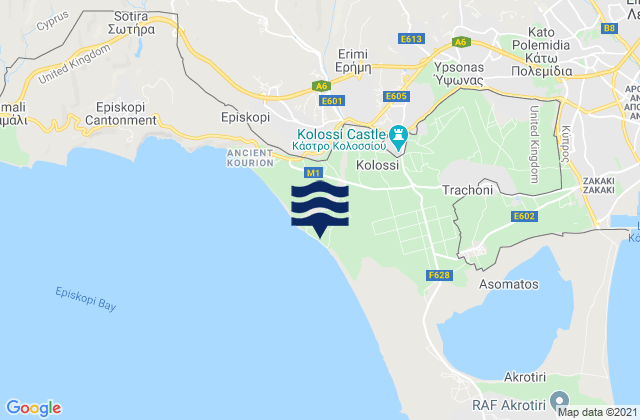 Kolóssi, Cyprus潮水