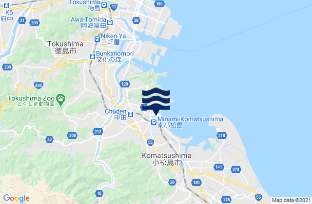 Komatsushimachō, Japan潮水