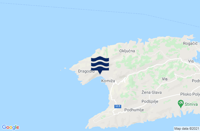 Komiza Vis Island, Croatia潮水