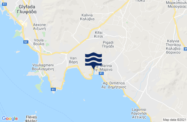 Koropí, Greece潮水