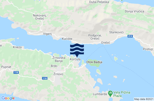 Korčula, Croatia潮水