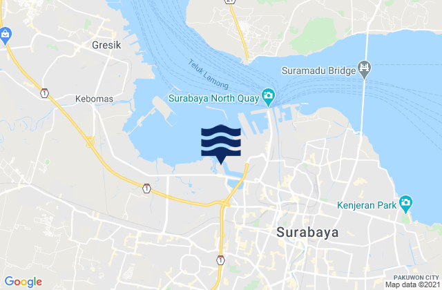 Kota Surabaya, Indonesia潮水