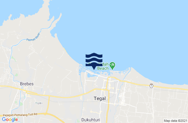 Kota Tegal, Indonesia潮水