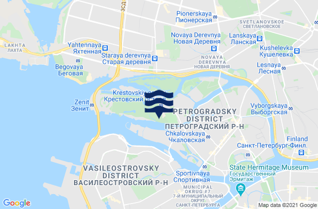 Krestovskiy ostrov, Russia潮水