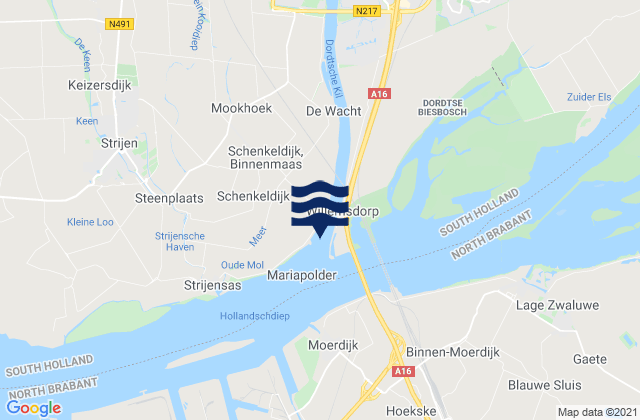 Krimpen aan de IJssel, Netherlands潮水