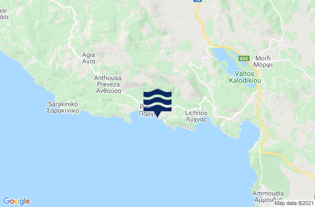 Krioneri (Parga), Greece潮水