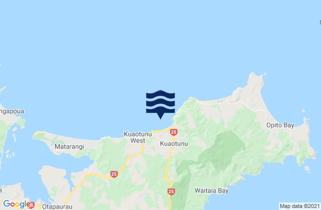 Kuaotunu Beach, New Zealand潮水
