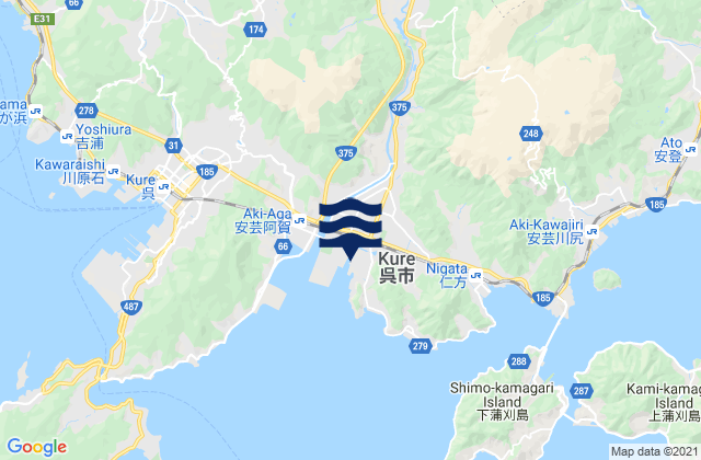Kure-shi, Japan潮水
