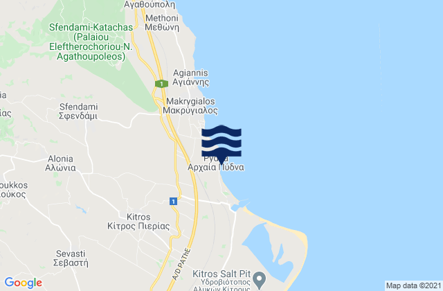 Kítros, Greece潮水