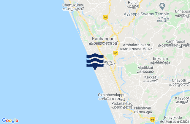 Kānnangād, India潮水