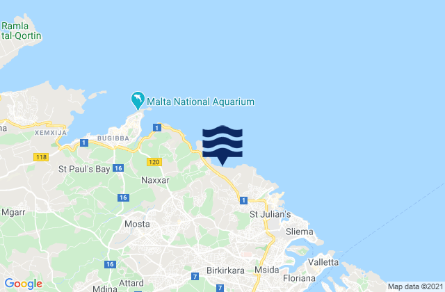 L-Iklin, Malta潮水