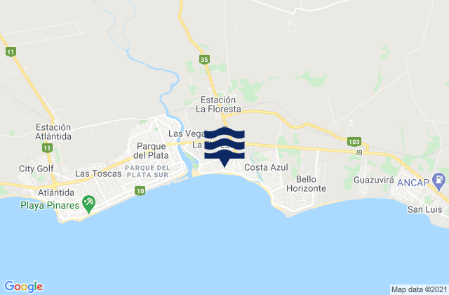La Floresta, Uruguay潮水
