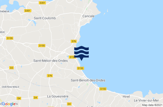 La Gouesnière, France潮水