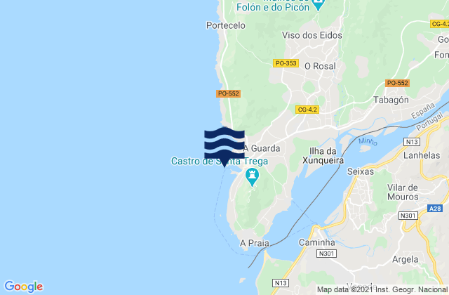 La Guardia, Portugal潮水