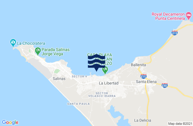 La Libertad Bahia De Santa Elena, Ecuador潮水