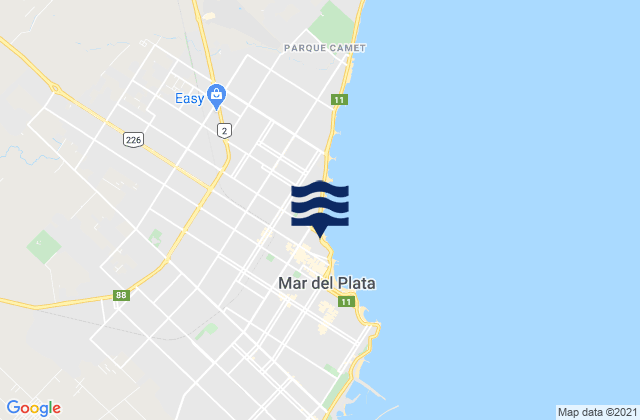 La Perla (Mar del Plata), Argentina潮水