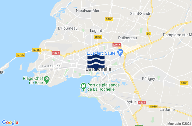 La Rochelle, France潮水