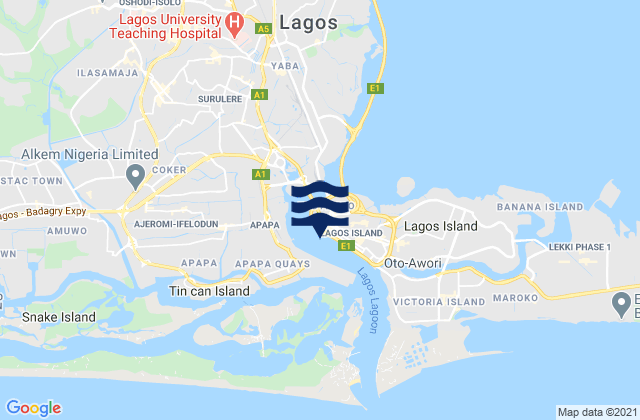 Lagos Lagos River, Nigeria潮水