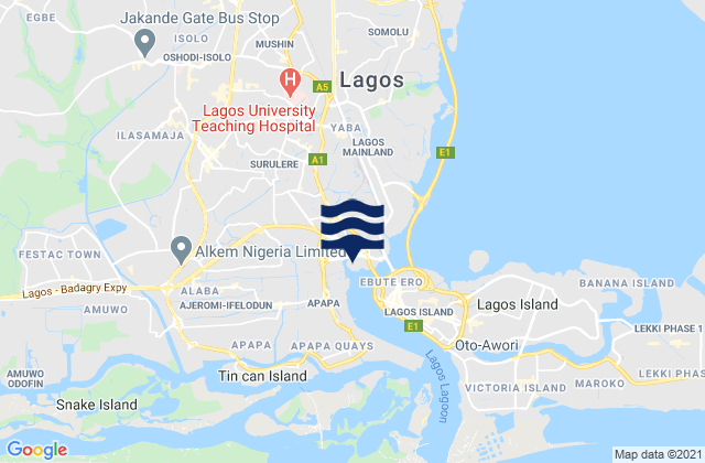 Lagos Mainland Local Government Area, Nigeria潮水