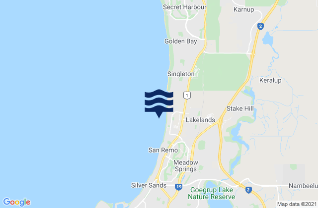 Lakelands, Australia潮水