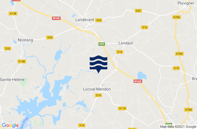 Landaul, France潮水