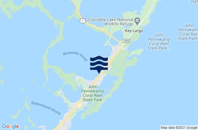 Largo Sound (Key Largo), United States潮水