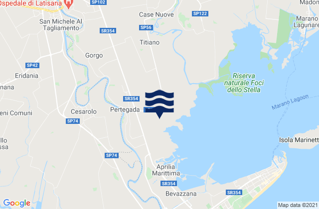Latisana, Italy潮水