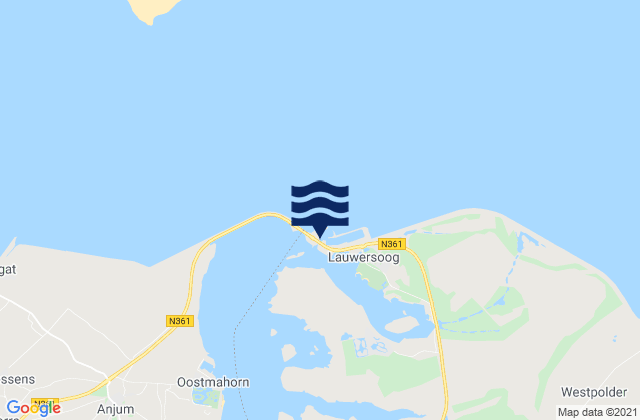 Lauwersoog, Netherlands潮水