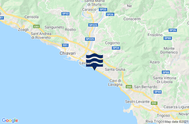 Lavagna, Italy潮水
