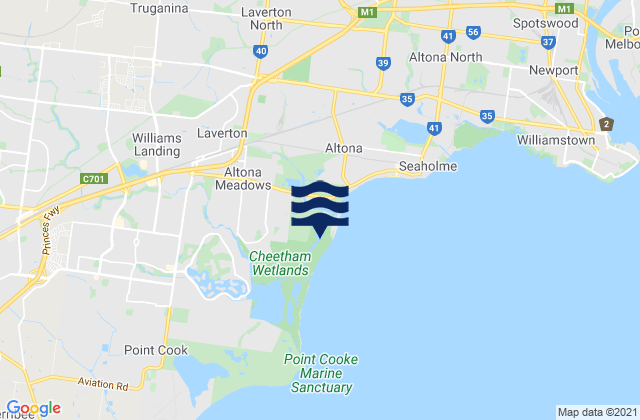 Laverton, Australia潮水