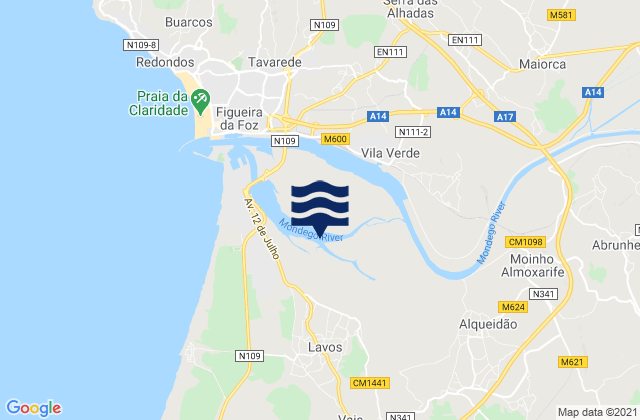Lavos, Portugal潮水