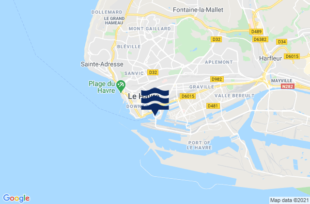 Le Havre, France潮水