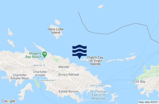 Lee Point, U.S. Virgin Islands潮水