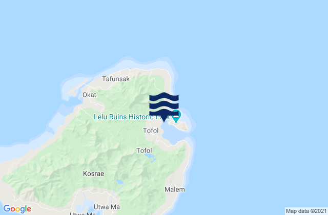 Lele Harbor Kusaie Island, Micronesia潮水