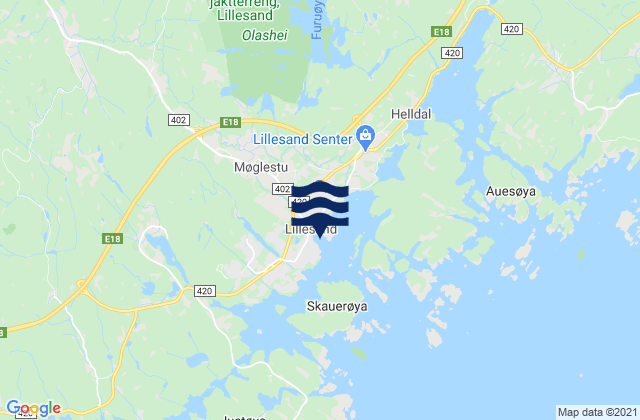 Lillesand, Norway潮水