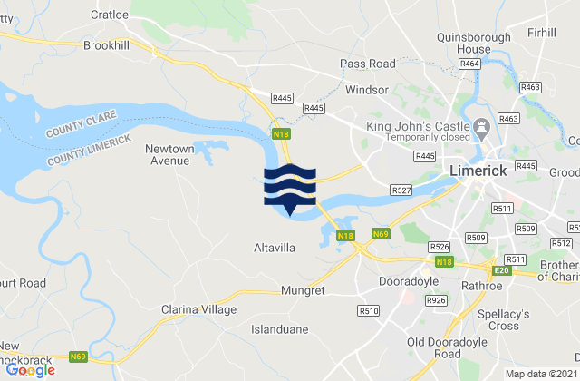 Limerick Harbour, Ireland潮水