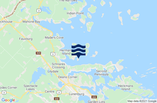 Little Herman Island, Canada潮水
