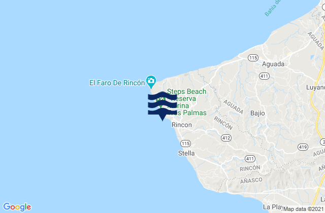 Little Malibu (Rincon), Puerto Rico潮水