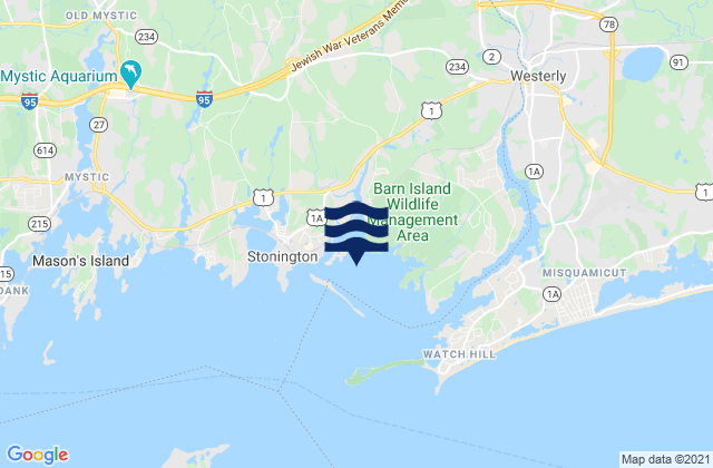 Little Narragansett Bay entrance, United States潮水