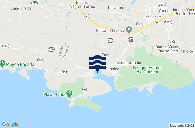Lluveras, Puerto Rico潮水