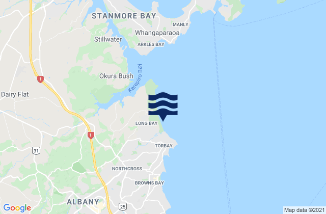 Long Bay, New Zealand潮水