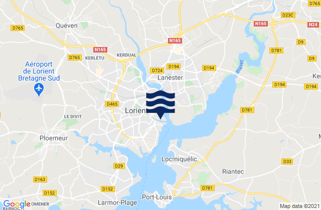Lorient (Arsenal), France潮水