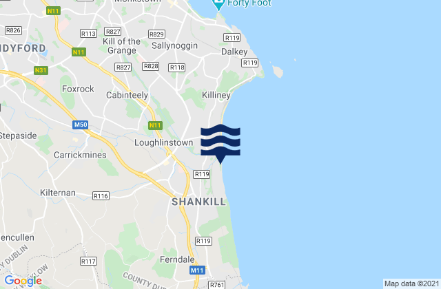 Loughlinstown, Ireland潮水