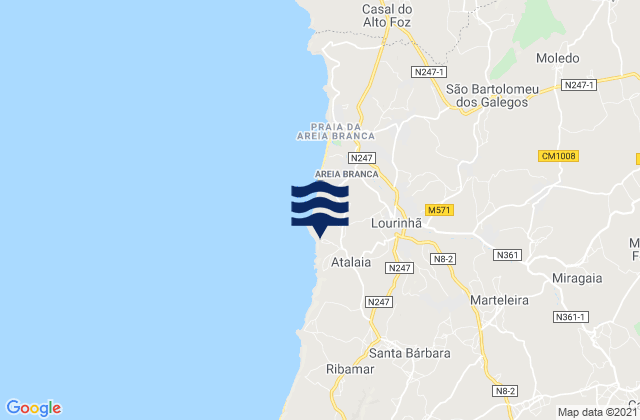 Lourinhã, Portugal潮水