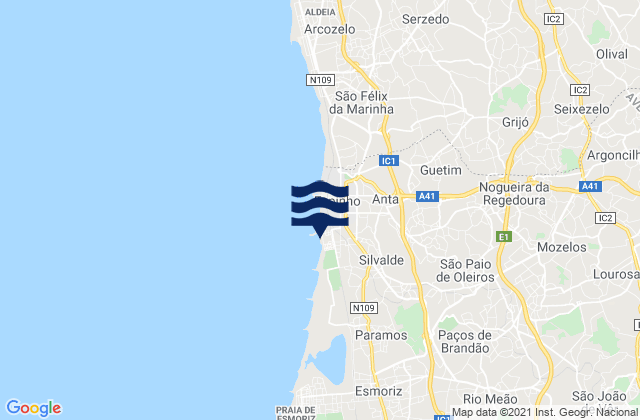 Lourosa, Portugal潮水
