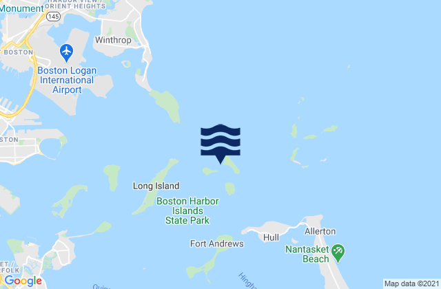 Lovell Island west of, United States潮水