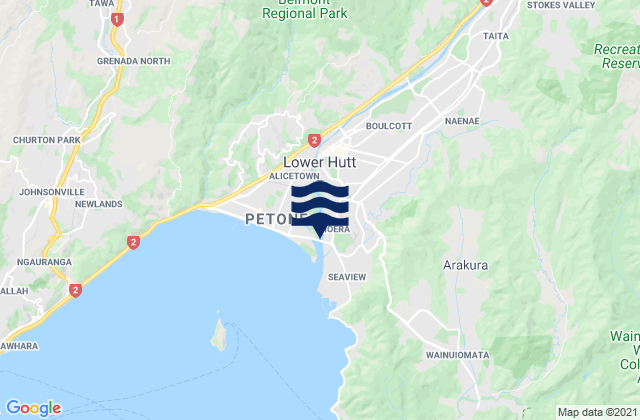 Lower Hutt, New Zealand潮水